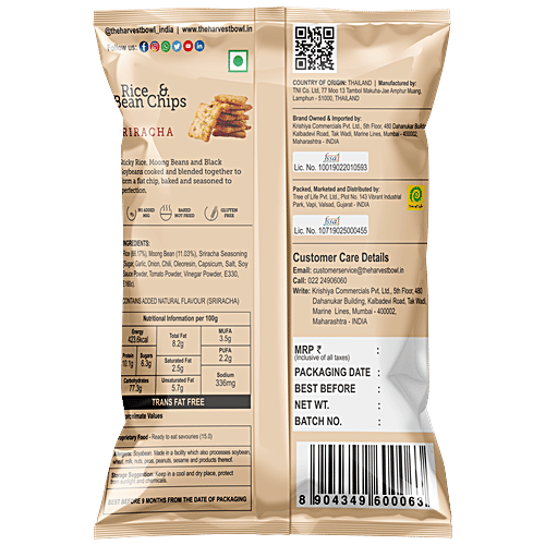 Buy The Harvest Bowl Rice & Bean chips Sriracha Online at Best Price of Rs 99 bigbasket