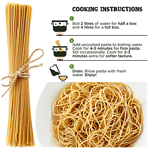 Long&Short Whole Wheat Spaghetti Pasta - High Fiber, No Maida, Healthy, 250 g  High Fibre
 Wholesome and Nutritious