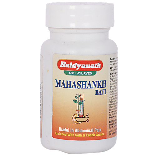 Buy Baidyanath Mahashankh Bati Tablet Useful In Abdominal Pain Online