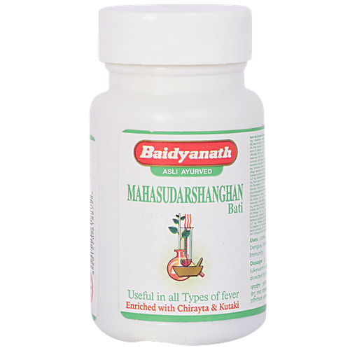 Baidyanath Mahasudarshanghan Bati Tablet - Useful For All Types Of Fever, 40 pcs  
