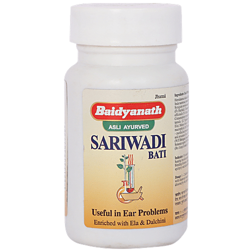 Baidyanath Jhansi Sariwadi Bati Tablet - Useful In Ear Problems, 80 pcs