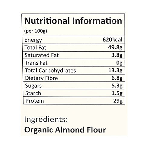Essentia Organics Organic Almond Flour - Vegan, Gluten Free & No Chemicals, 250 g  