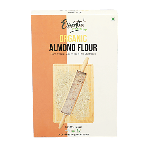 Essentia Organics Organic Almond Flour - Vegan, Gluten Free & No Chemicals, 250 g  