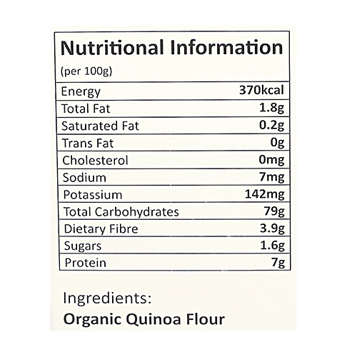 Essentia Organics Organic Quinoa Flour - Vegan, Gluten Free & No Chemicals, 250 g