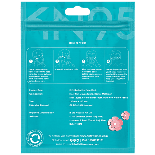 Hi Life KN95 Protective Face Mask - Multi Layered, 1 pc  