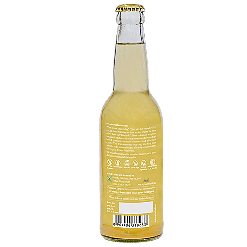 Healthy Gut Kombucha Natural Drink - With Star Anise & Basil, Vegan, Gluten Free, 330 ml  