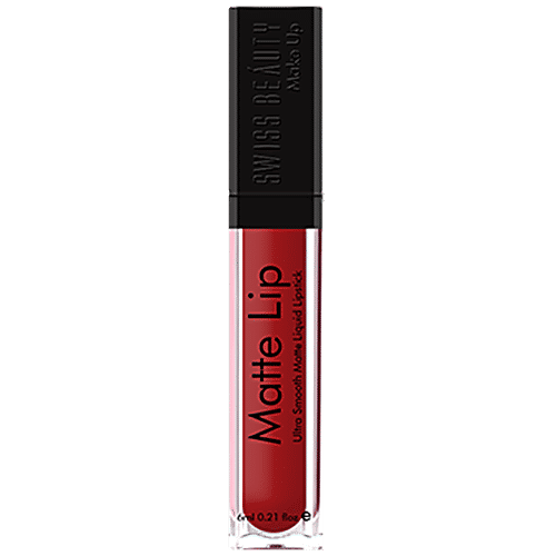 Swiss Beauty Ultra-Smooth Matte Liquid Lipstick, 6 ml Wine Red 