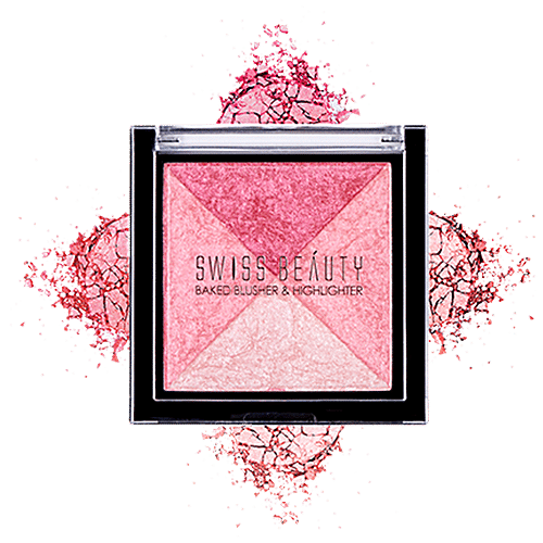 Swiss Beauty Baked Blusher & Highlighter - SB-806, 7 g Shade-03 