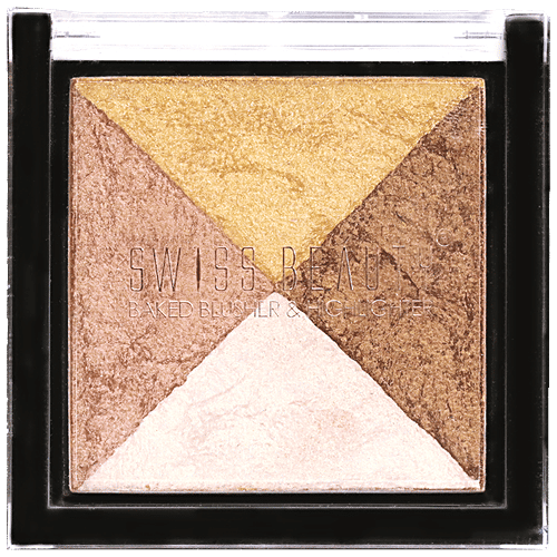 Swiss Beauty Baked Blusher & Highlighter - SB-806, 7 g Shade-06