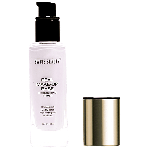 Swiss Beauty Real Makeup Base Highlighting Primer - SB-1305, 30 ml Pink Tint 