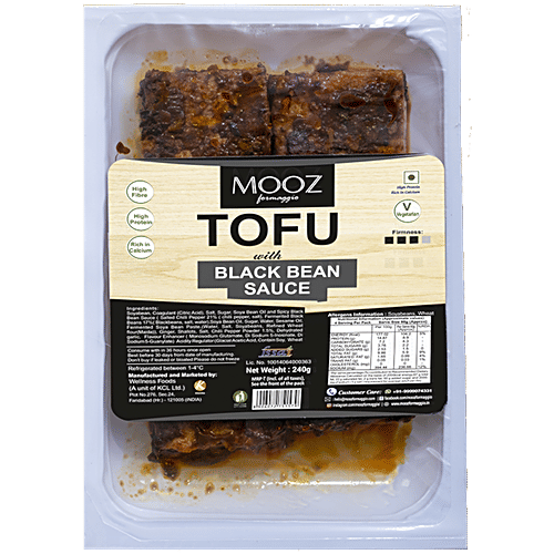 Mooz Tofu With Black Bean Sauce, 240 g  High Protein
 Rich in Calcium
 Vegetarian Protein