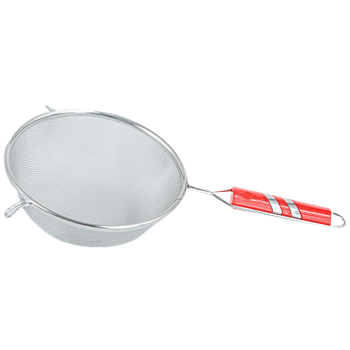 Elephant  Soup/Juice Strainer With Red Handle - Steel, 12 cm, 1 pc  