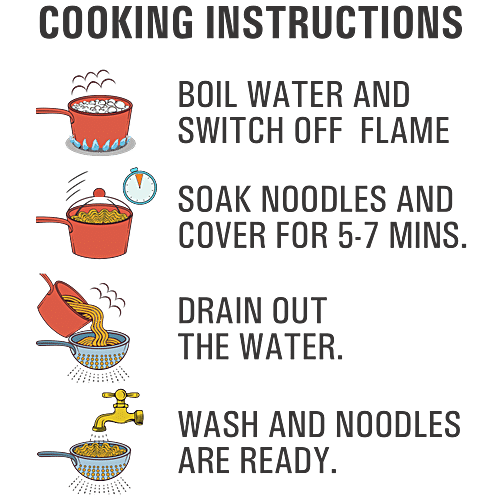 Ching's Secret Just Soak - Whole Wheat Hakka Noodles, 98% Atta, 600 g  