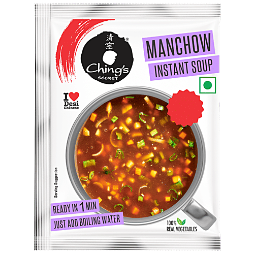 Ching's Secret Manchow Noodles Instant Soup - Real Vegetables, 20 g  