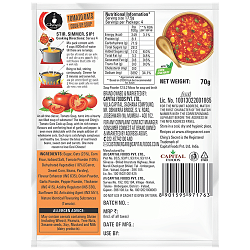 Buy Ching'S Secret Tomato Oats Cook Up Soup With Exotic Vegetables