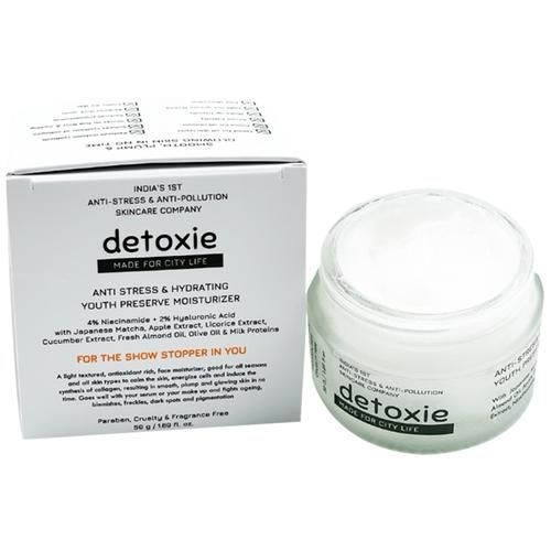Detoxie Anti-Stress & Hydrating Youth Preserve Face Moisturizer, 50 g  