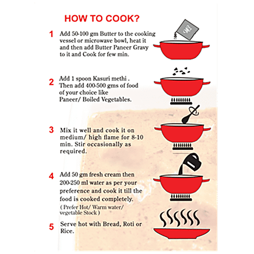 M3 Kitchen Ready To Cook - Butter Paneer Gravy,100 % Natural With No Preservatives, 300 g (Buy 1 Get 1 Free) 