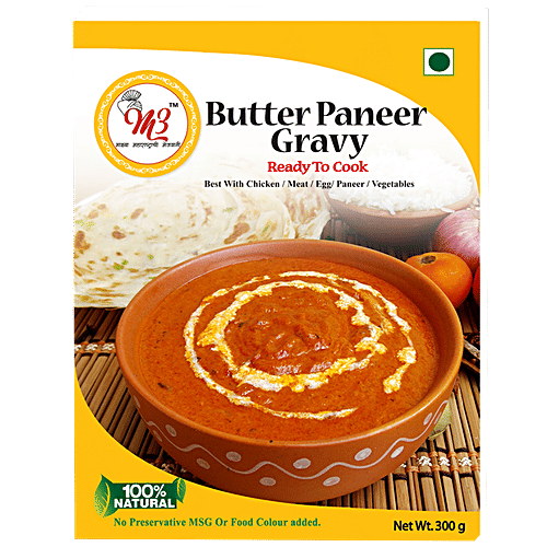 M3 Kitchen Ready To Cook - Butter Paneer Gravy,100 % Natural With No Preservatives, 300 g (Buy 1 Get 1 Free) 