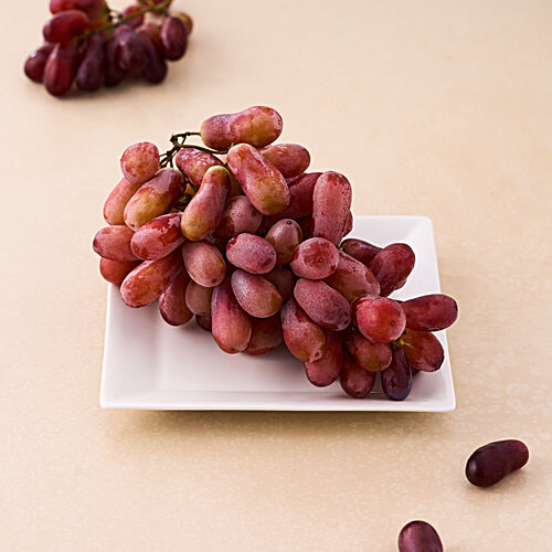 fresho! Crimson Grapes - Seedless, 1 Pack (Approx 500 g) 