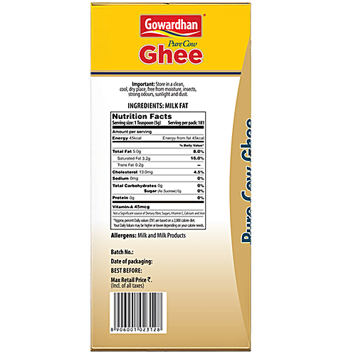 Gowardhan Pure Cow Ghee, 1 L  