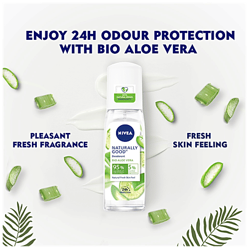 Nivea Naturally Good Deodorant - Bio Aloe Vera With Natural Fresh Skin Feel, 75 ml  