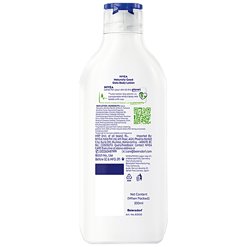 Nivea Naturally Good Body Lotion - For Dry To Very Dry Skin With No Parabens, Natural Oats, 200 ml  