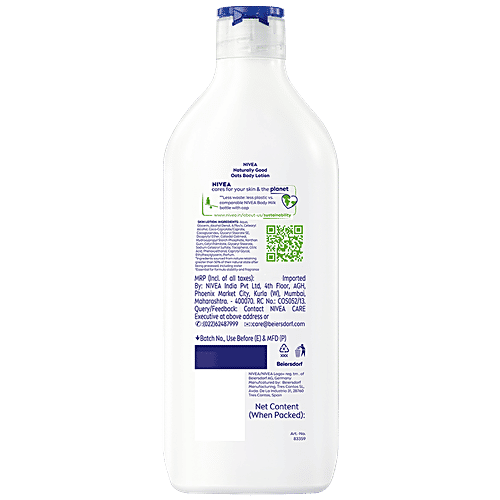 Nivea Naturally Good Body Lotion - For Dry To Very Dry Skin With No Parabens, Natural Oats, 350 ml