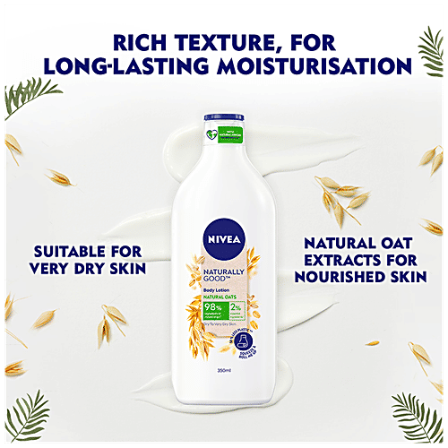 Nivea Naturally Good Body Lotion - For Dry To Very Dry Skin With No Parabens, Natural Oats, 350 ml