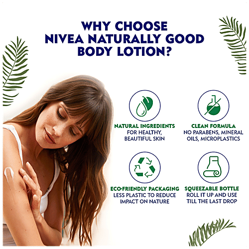 Nivea Naturally Good Body Lotion - For Dry To Very Dry Skin With No Parabens, Natural Oats, 350 ml