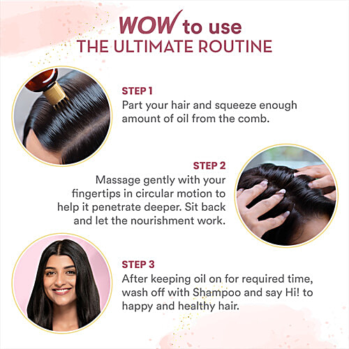 Wow Skin Science Onion Black Seed Hair Oil - For Silkier & Strong Hair, Non-Sticky, Non-Greasy, No Mineral Oil, No Silicones, 100 ml  