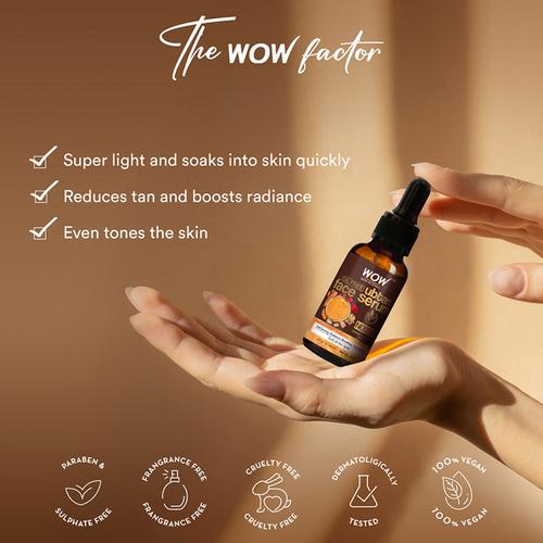 Wow Skin Science Ubtan Face Serum - Oil Free, Anti-tanning, Rejuvenating, Radiance Boosting, 30 ml  