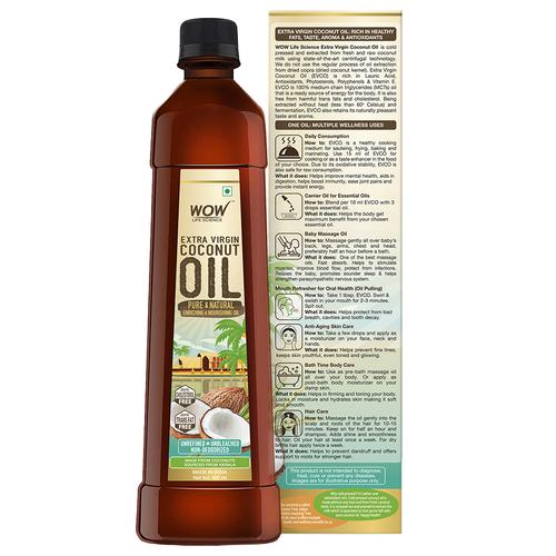 Wow Skin Science Extra Virgin Coconut Oil - Pure & Natural, Enriching & Nourishing Oil, 400 ml  