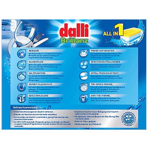 Buy Dalli Dishwasher Tablets Brillanz All In One Automatic, XXL