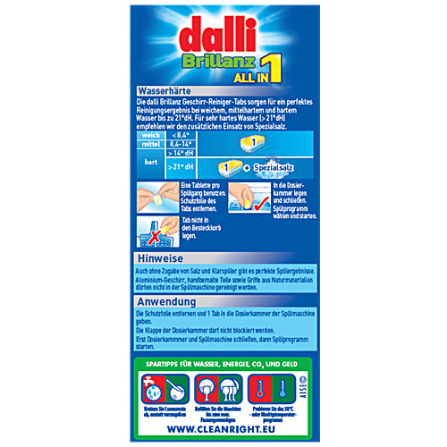 Buy Dalli Dishwasher Tablets Brillanz All In One Automatic, XXL