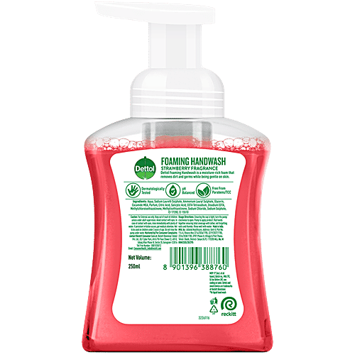 Dettol Strawberry Fragrance Foaming Handwash, 250 ml