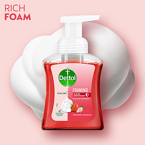 Dettol Strawberry Fragrance Foaming Handwash, 250 ml