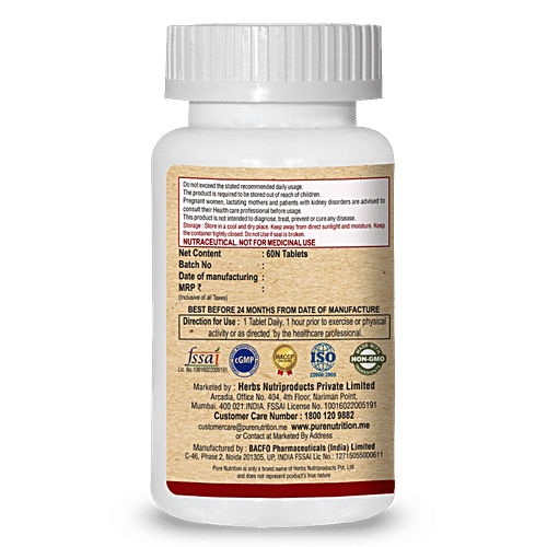 Pure Nutrition L-Arginine Plus Tablet, 60 pcs