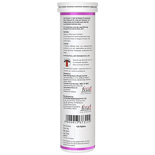 Pure Nutrition  Glutathione 500 mg tablets For Healthy Glowing Skin, 15 pcs  