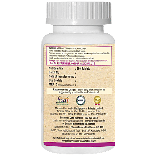 Buy Pure Nutrition Vitamin B Complex Tablet Papain, Choline & Inositol, Helps Maintain Energy