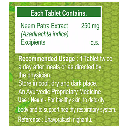 Pure Nutrition  Neem Tablets - For Antiseptic & Antibacterial Purposes, 60 pcs  