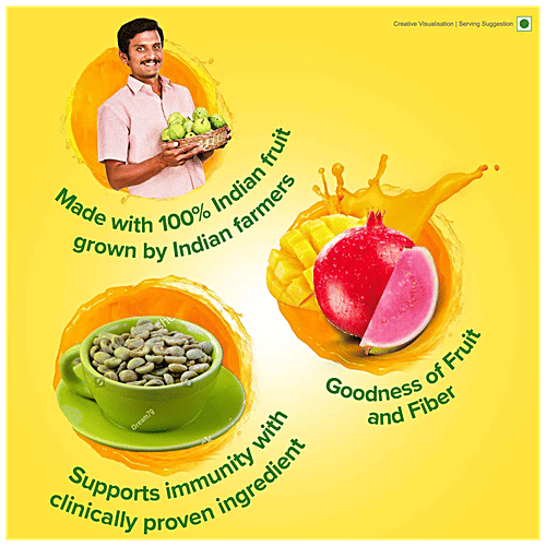 B Natural Mixed Fruit+ Juice, With Green Coffee Extract - Rich In Vitamin C & Fibre, Indian Fruit & 0% Concentrate, 1 L