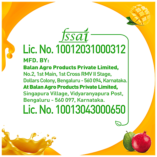 B Natural Mixed Fruit+ Juice, With Green Coffee Extract - Rich In Vitamin C & Fibre, Indian Fruit & 0% Concentrate, 1 L