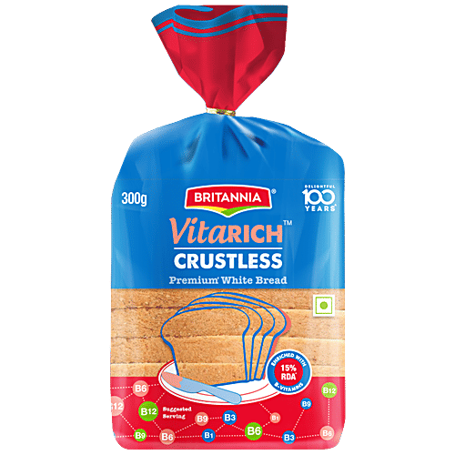 Buy Britannia Vitarich Premium White Bread Crustless Enriched With