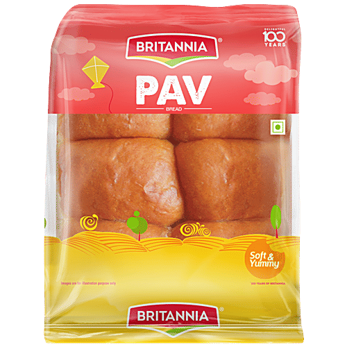 Buy Britannia Pav Bread Rich In Carbohydrate & Protein Online at Best