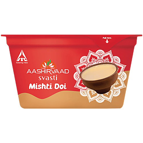 Aashirvaad Svasti Mishti Doi, 80 g Made With Full Cream Milk, No Added Preservatives