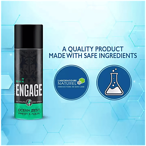 Engage Ocean Zest Bodylicious Deo Spray - For Men, 150 ml  Citrus & Aquatic, Skin Friendly