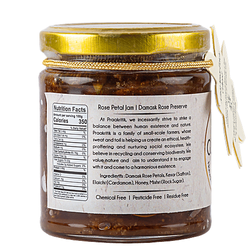 Praakritik Gulkand - Natural Artisan Kesar Elaichi, 250 g Bottle 