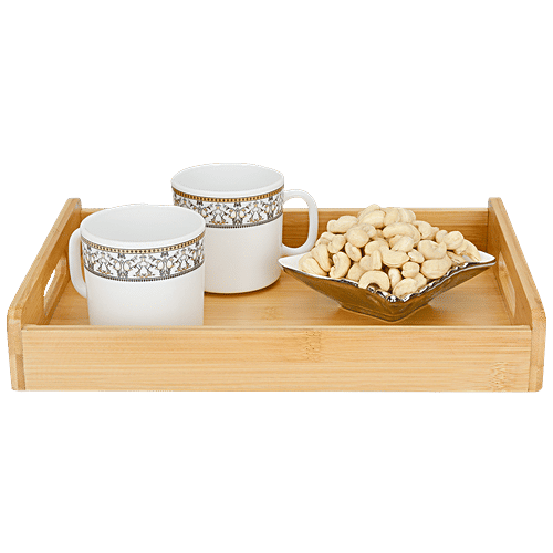 Bamboooz Serving Tray/Platter - Bamboo Wood, Medium, 30 cmx23 cm, 1 pc