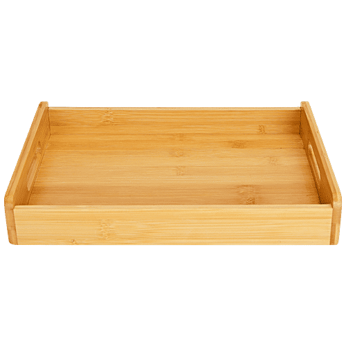 Buy Bamboooz Serving Tray/Platter Bamboo Wood, Large, 14x10 Inches