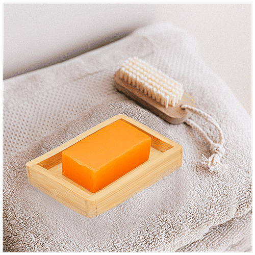 Bamboooz Soap Dish/Case/Tray - Bamboo Wood, 10 cm x 7 cm, 1 pc